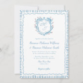 Invitation Mariage tout-en-un QR RSVP Bespoke Crest (Devant)