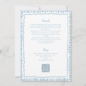 Invitation Mariage tout-en-un QR RSVP Bespoke Crest (Dos)