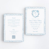 Invitation Mariage tout-en-un QR RSVP Bespoke Crest