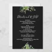 Invitation Mariage Tout En Une Seule Couleur De Feuillage Noi (Dos)