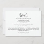 Invitation Mariage Toutes Fleurs Roses et Blanches (Dos)