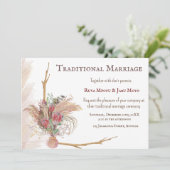 Invitation Mariage traditionnel africain Pampas Protea Accent (Debout devant)