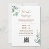 Invitation Mariage Traditionnel Bilingue Chinois Eucalyptus (Dos)