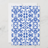 Invitation Mariage traditionnel bleu italien Enregistrer la d (Dos)