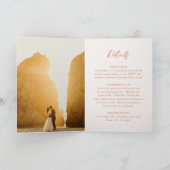 Invitation Mariage traditionnel Burnt Orange élégant (Intérieur)