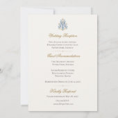 Invitation Mariage Traditionnel Catholique Bleu (Dos)