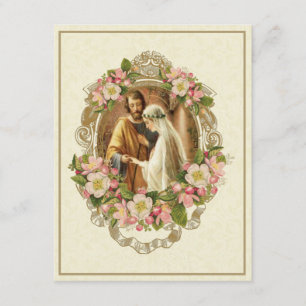 Invitation Mariage traditionnel catholique élégant