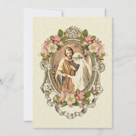 Invitation Mariage traditionnel catholique élégant (Devant)