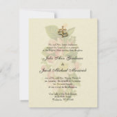 Invitation Mariage traditionnel catholique élégant (Dos)