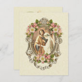 Invitation Mariage traditionnel catholique élégant (Devant / Derrière)