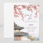 Invitation Mariage traditionnel coréen (Devant / Derrière)