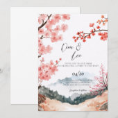 Invitation Mariage traditionnel coréen (Devant / Derrière)