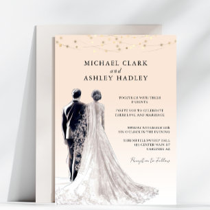 Invitation Mariage Traditionnel de la Mariée et du Marié en p