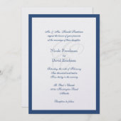 Invitation Mariage traditionnel de monogramme de miroitement (Devant / Derrière)