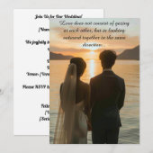 Invitation MARIAGE traditionnel des jeunes mariés à l'IA (Devant / Derrière)