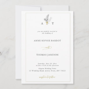 Invitation Mariage traditionnel du cadre de printemps Lily de