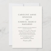 Invitation Mariage Traditionnel Formel Simple (Devant)