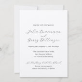 Invitation Mariage traditionnel gris élégant (Devant)