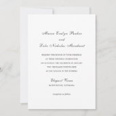Invitation Mariage Traditionnel Intemporel (Devant)