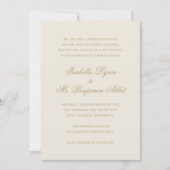 Invitation Mariage traditionnel ivoire élégant (Devant)