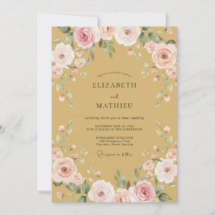 Invitation Mariage Traditionnel Noble Or