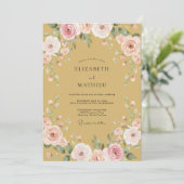 Invitation Mariage Traditionnel Noble Or (Debout devant)