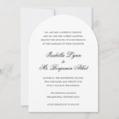 Invitation Mariage traditionnel noir et blanc Formal élégant (Devant)