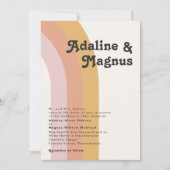 Invitation Mariage traditionnel Rainbow des années 70 moderne (Devant)