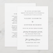 Invitation Mariage Traditionnel Simple (Devant / Derrière)