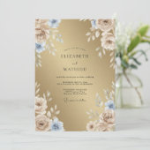 Invitation Mariage Traditionnel Solennel Or (Debout devant)