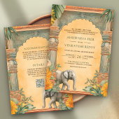 Invitation Mariage traditionnel sud-indien avec code QR