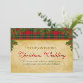 Invitation Mariage traditionnel Tartan de Noël (Debout devant)