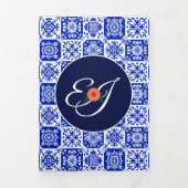 Invitation Mariage Tri-Fold en Carrelage mexicain (Page de couverture)