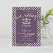 Invitation Mariage tribal africain de prune violet (Debout devant)