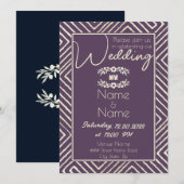 Invitation Mariage tribal africain de prune violet (Devant / Derrière)