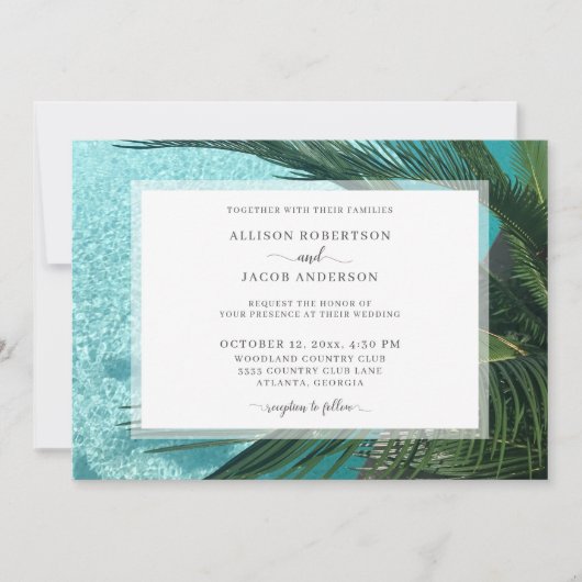Invitation Mariage tropical (Devant)