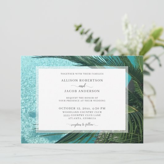 Invitation Mariage tropical (Debout devant)