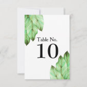 Invitation Mariage tropical à feuillage aquarelle (Dos)