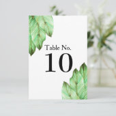 Invitation Mariage tropical à l'aquarelle avec feuillage (Debout devant)