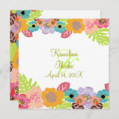 Invitation mariage tropical Ajouter votre arrière - plan (Devant / Derrière)