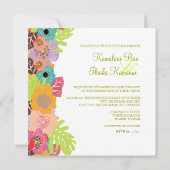 Invitation mariage tropical Ajouter votre arrière - plan (Dos)