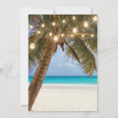 Invitation Mariage Tropical Beach and String Lights (Dos)