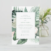 Invitation Mariage tropical botanique (Debout devant)