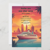 Invitation Mariage Tropical croisière (Devant)