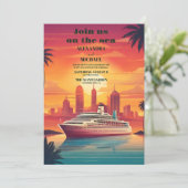 Invitation Mariage Tropical croisière (Debout devant)