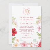 Invitation Mariage tropical de destination (Devant)