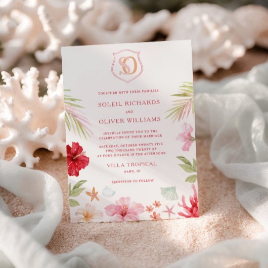 Invitation Mariage tropical de destination