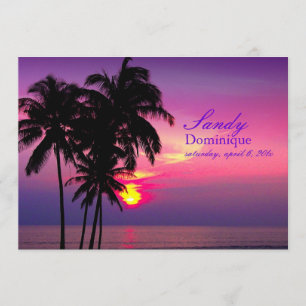 Invitation mariage tropical de PixDezines Hawaiian Sunset