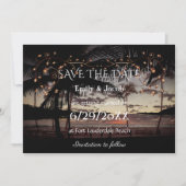 Invitation Mariage tropical de plage enregistrer la date (Devant)
