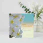 Invitation mariage tropical de Plumeria Lei (Debout devant)